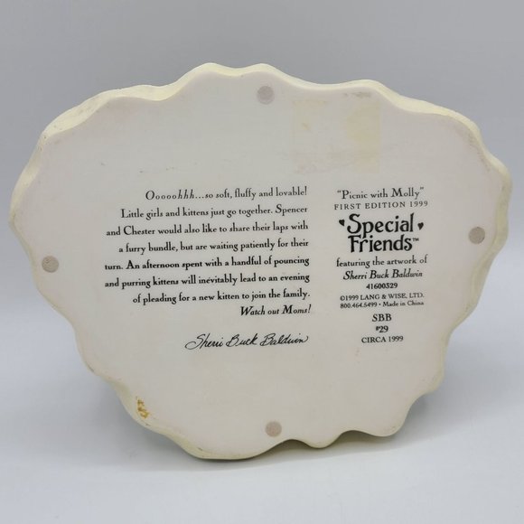 Special Friends Picnic with Molly #41600 First Edition Lang & Wise Baldwin Art - Picture 7 of 7